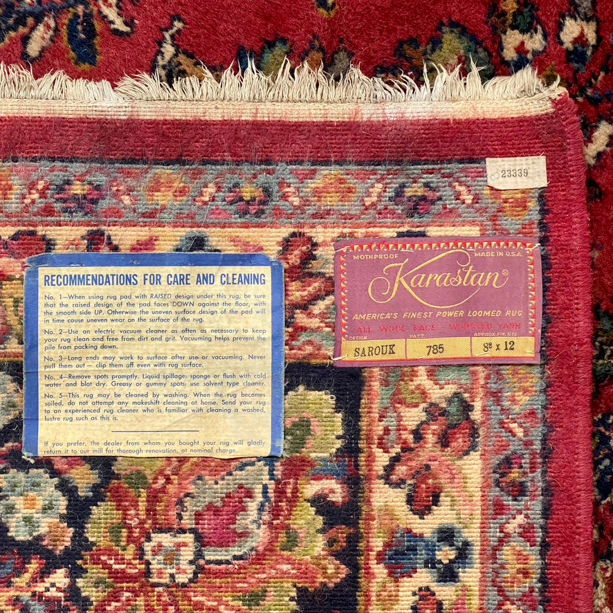 Nice Large Wool Sarouk Karastan Rug