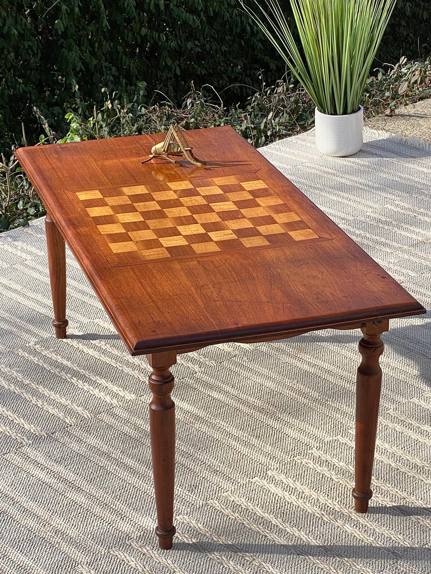 Vintage Wooden Folk Art Game Table