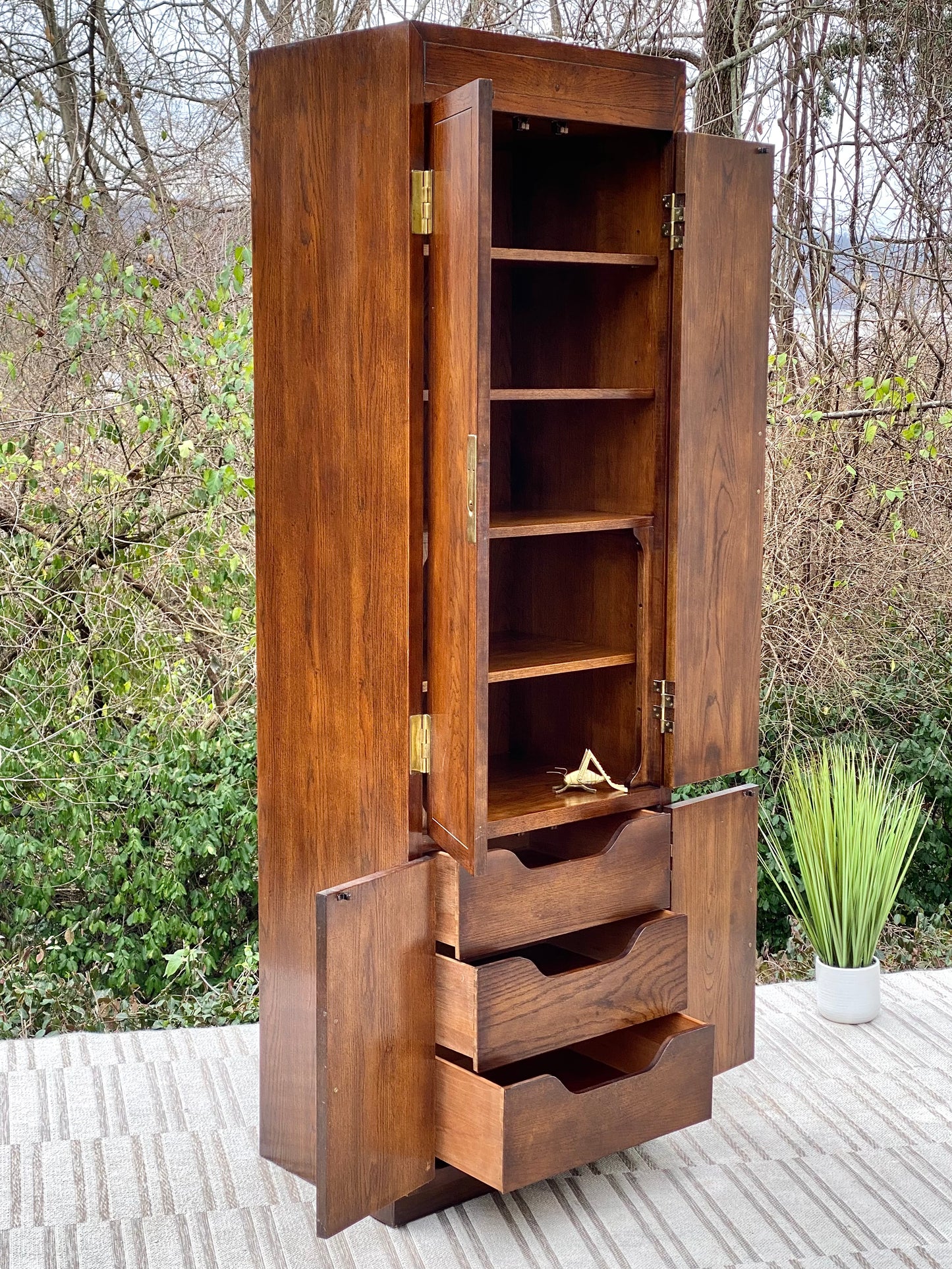 Vintage Henredon Tall Armoire Cabinet