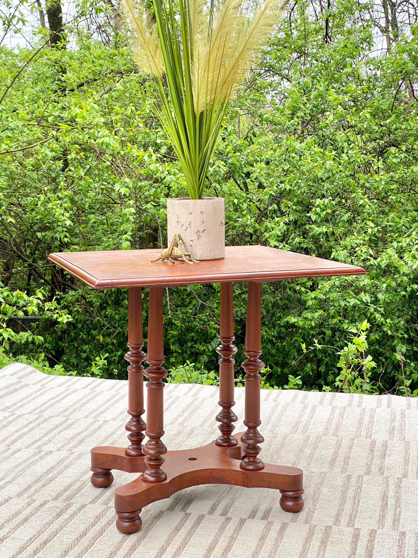 Vintage Wooden Plant Stand Fern Table