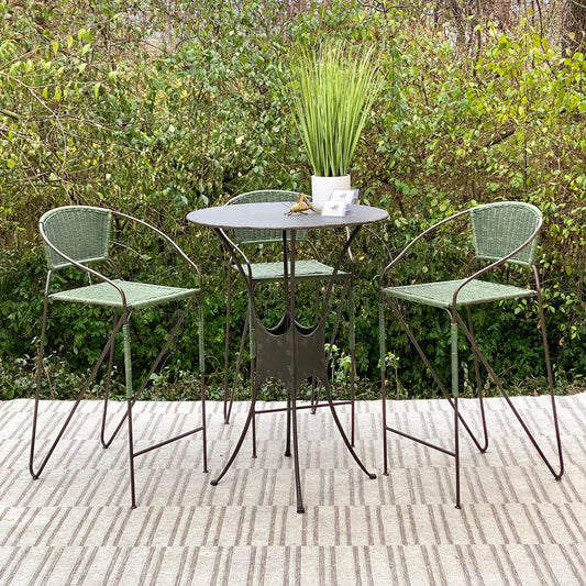 Metal 4 Piece Bar Stool & Table