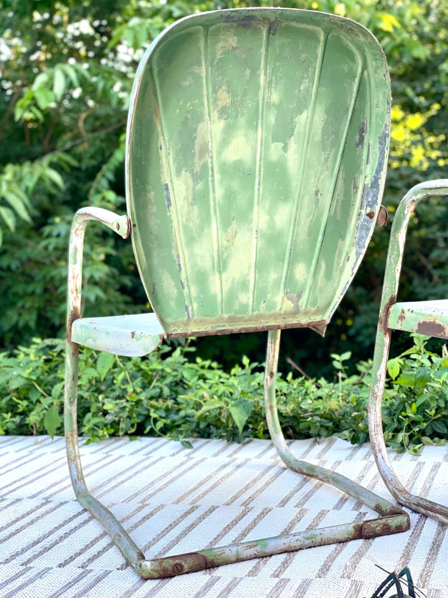 Vintage Metal Clamback Outdoor Chairs