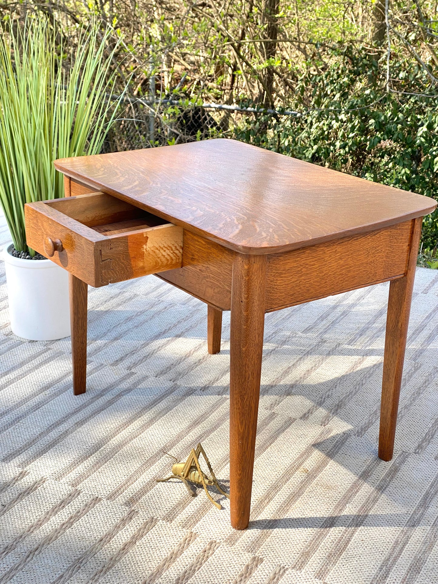 Small Vintage Oak Side Table