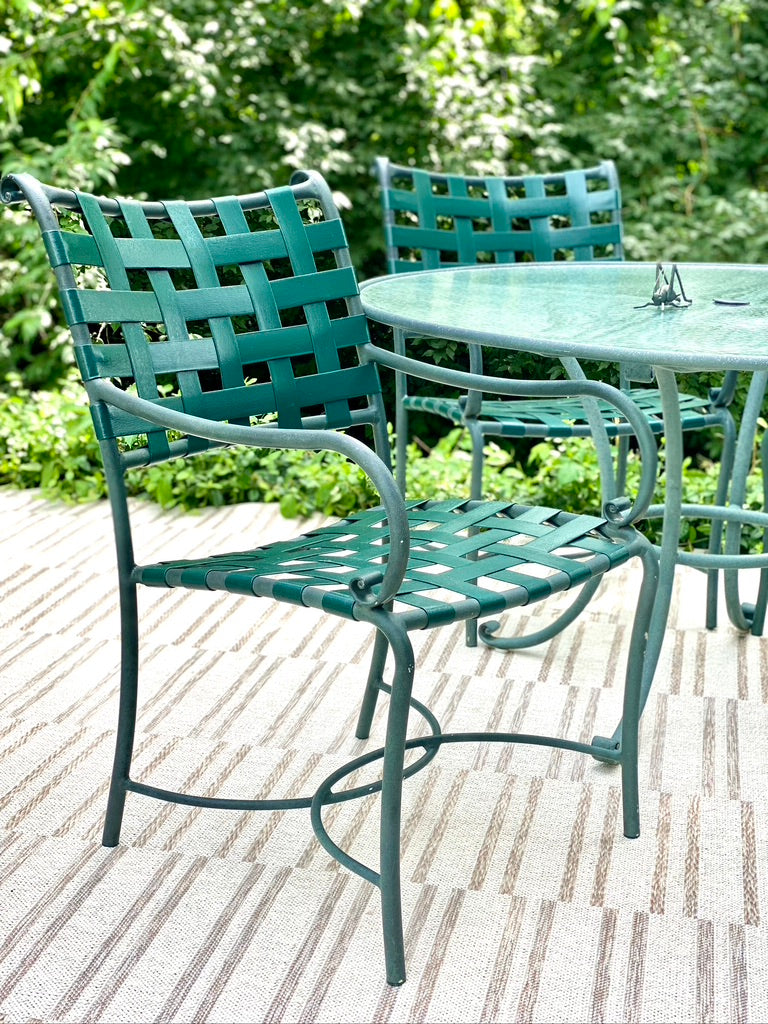 Vintage Green Outdoor Patio Brown Jordan 6 Piece Set