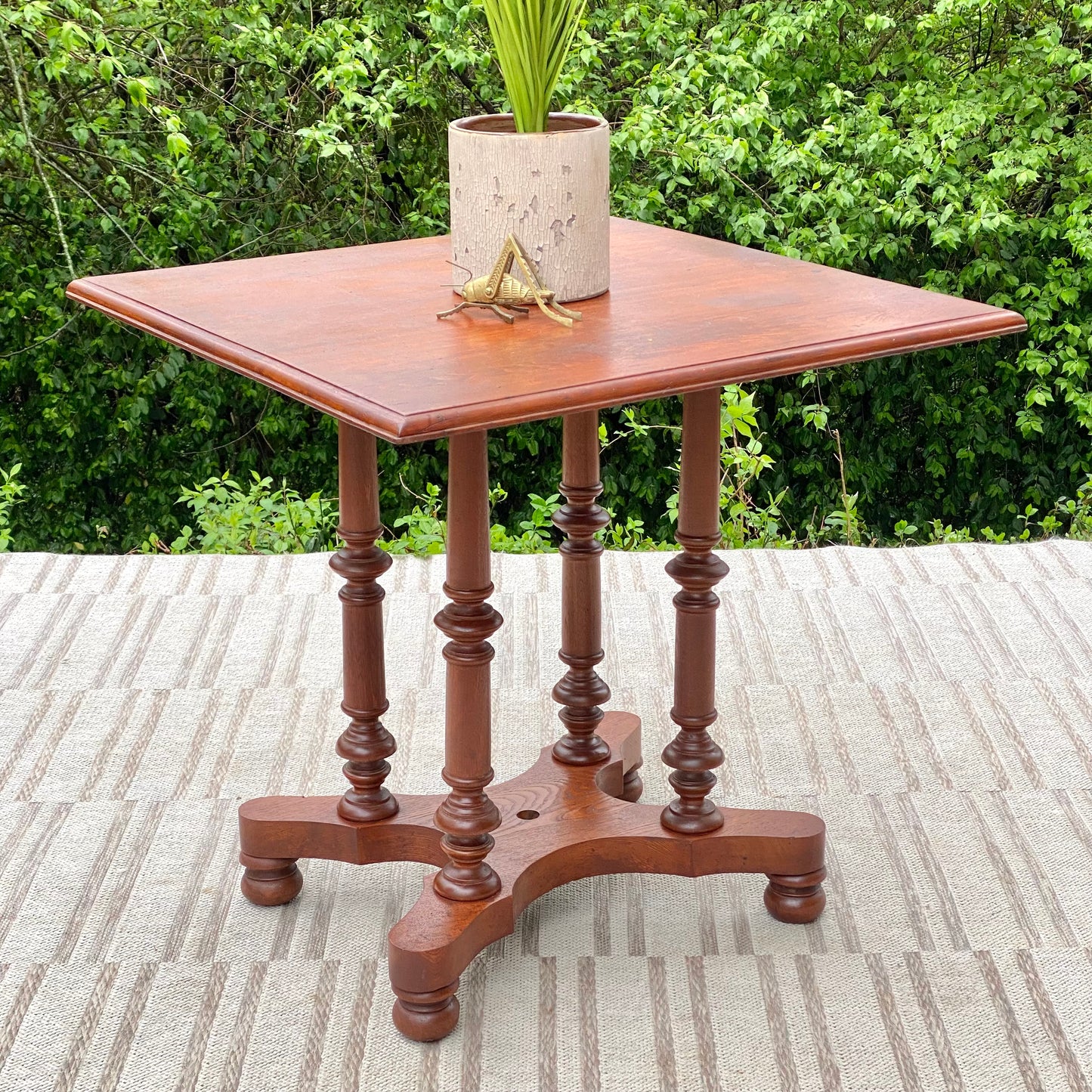 Vintage Wooden Plant Stand Fern Table
