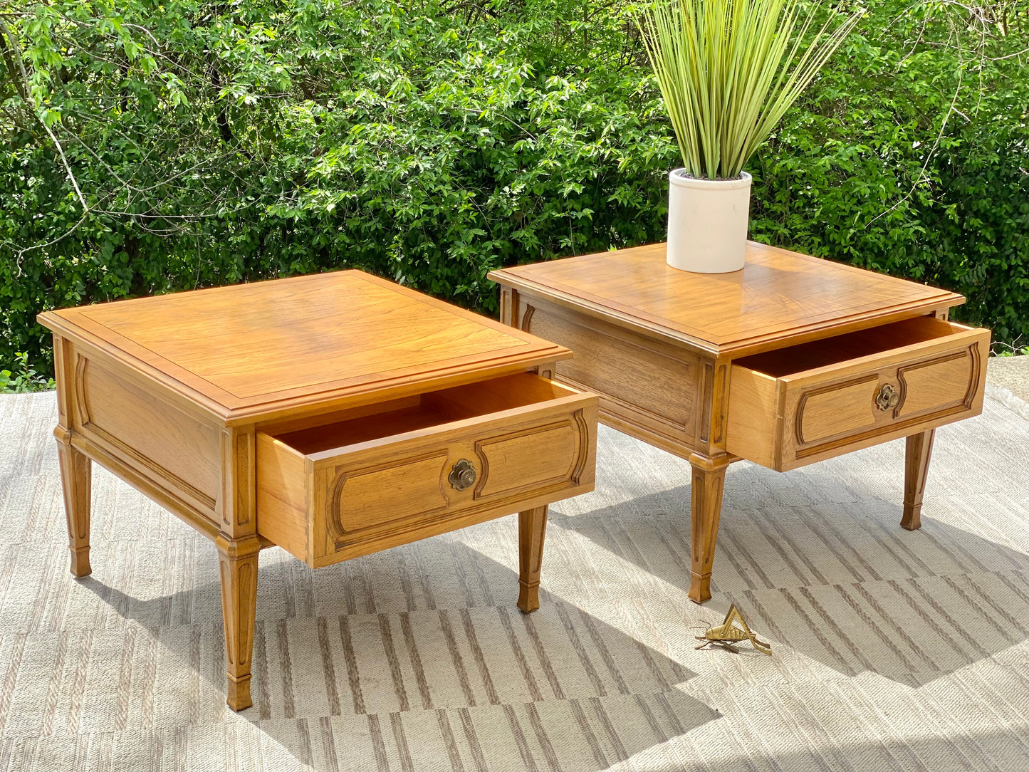 Vintage Pair of Thomasville Wooden Side Tables