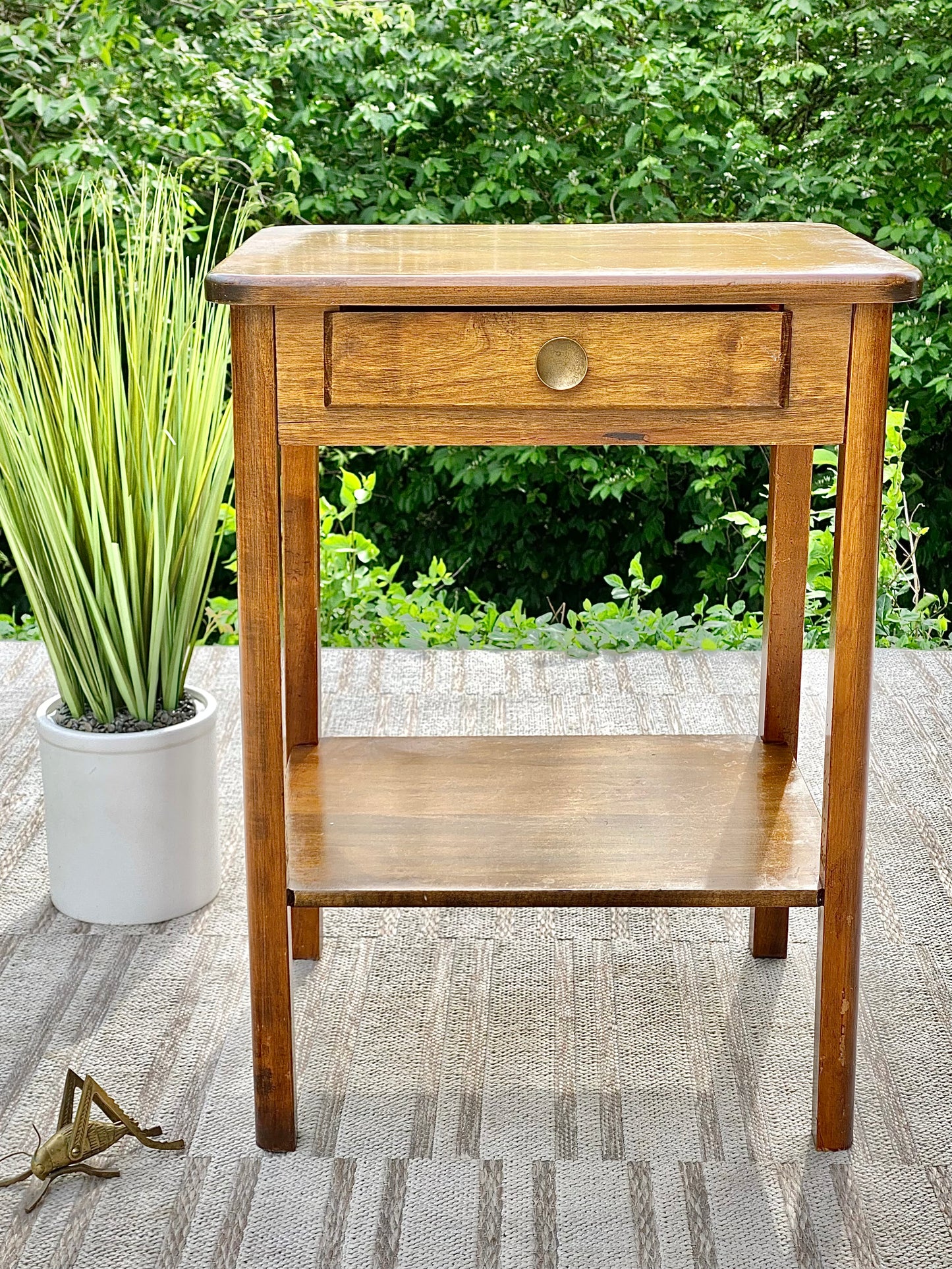 Vintage Wooden Craftsman Side Table