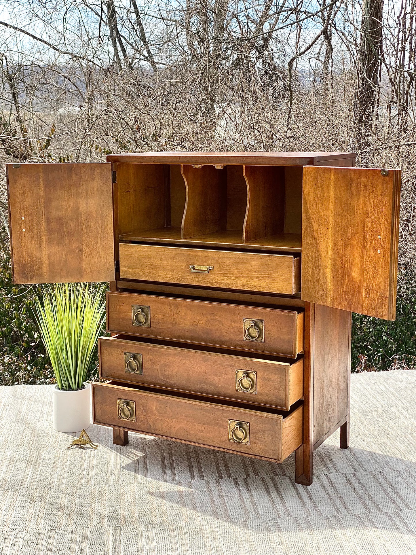 Vintage MCM American of Martinsville Highboy Dresser