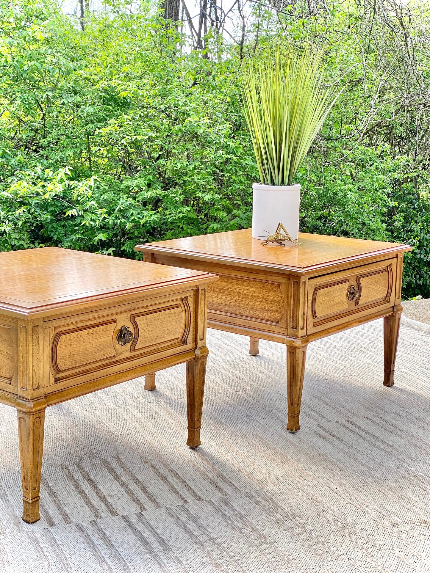 Vintage Pair of Thomasville Wooden Side Tables