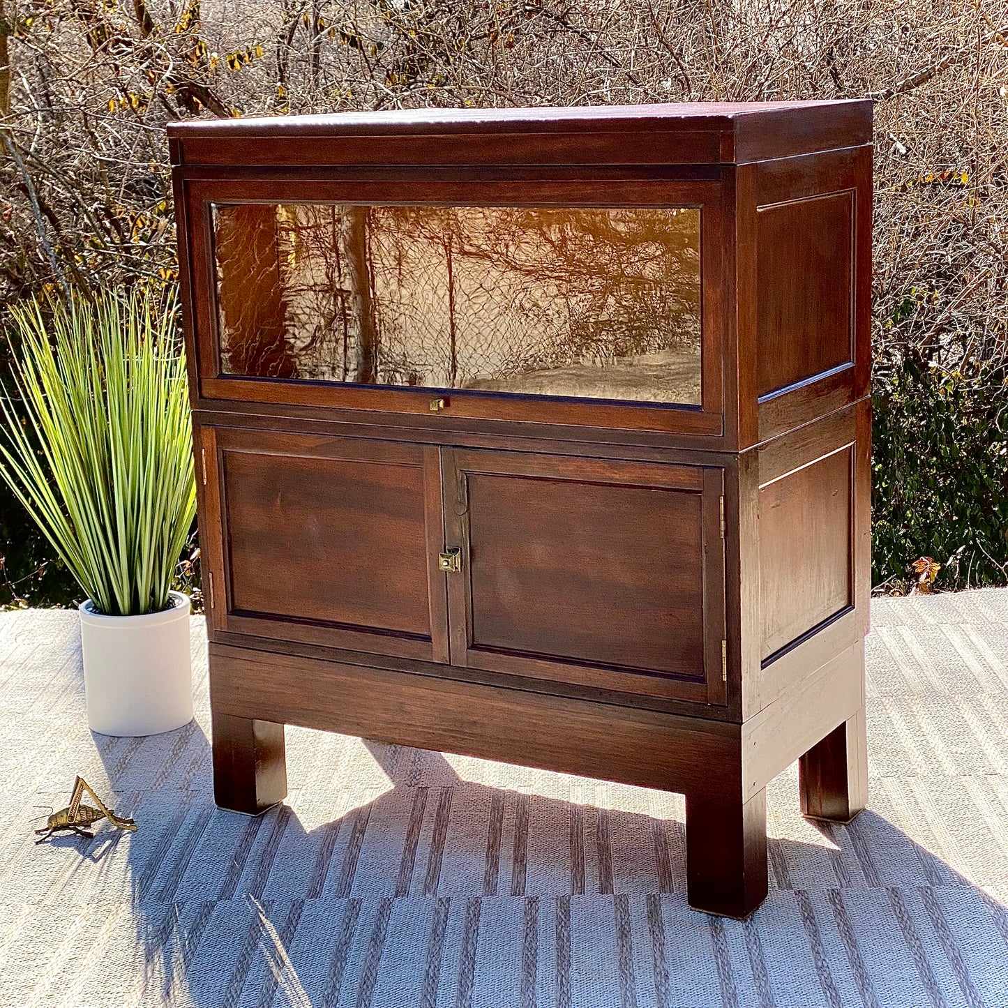 Vintage Mahogany 2 Stack Barrister Bookcase