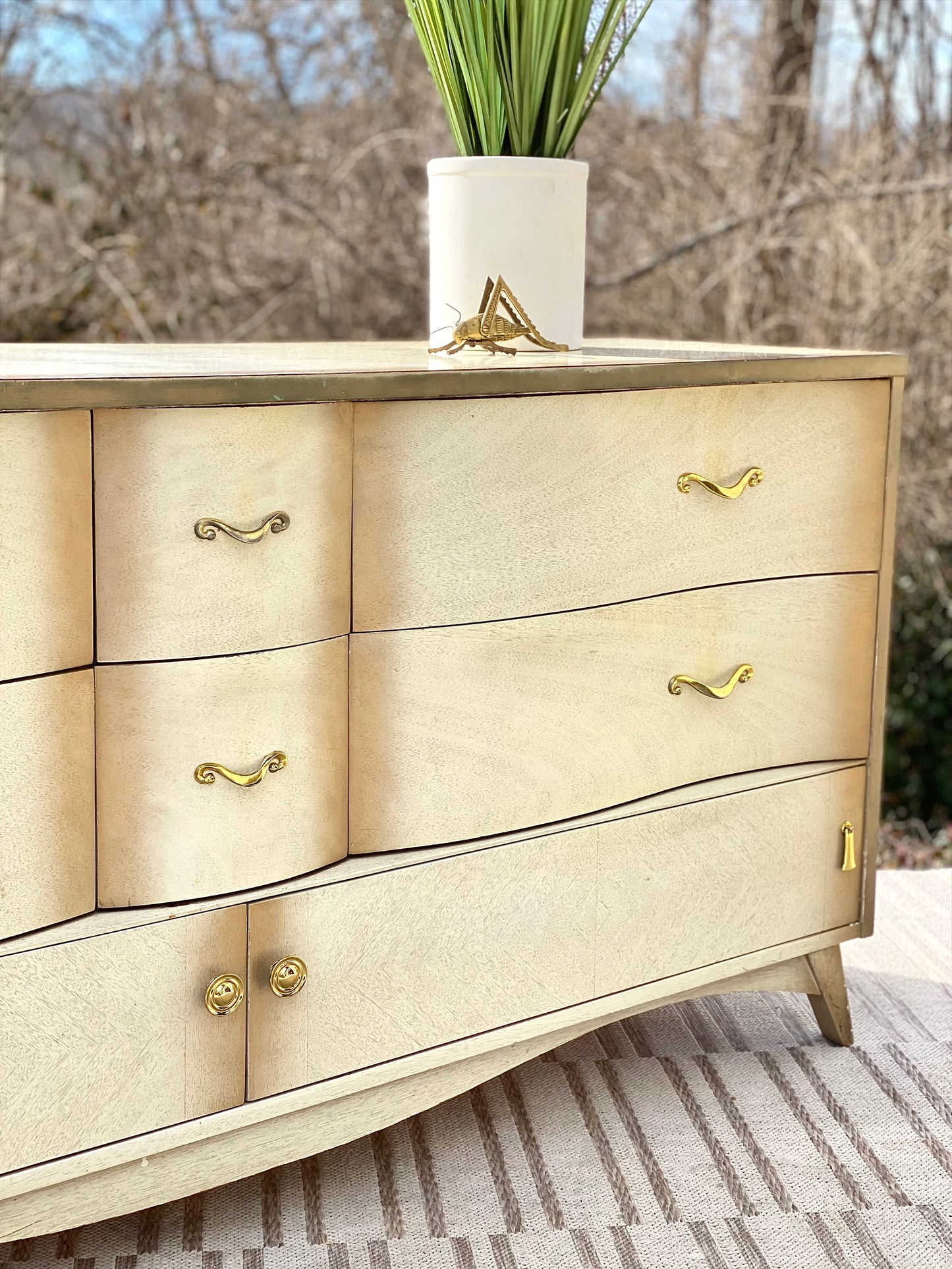 Vintage MCM Lowboy Basic Witz 8 Drawer Dresser