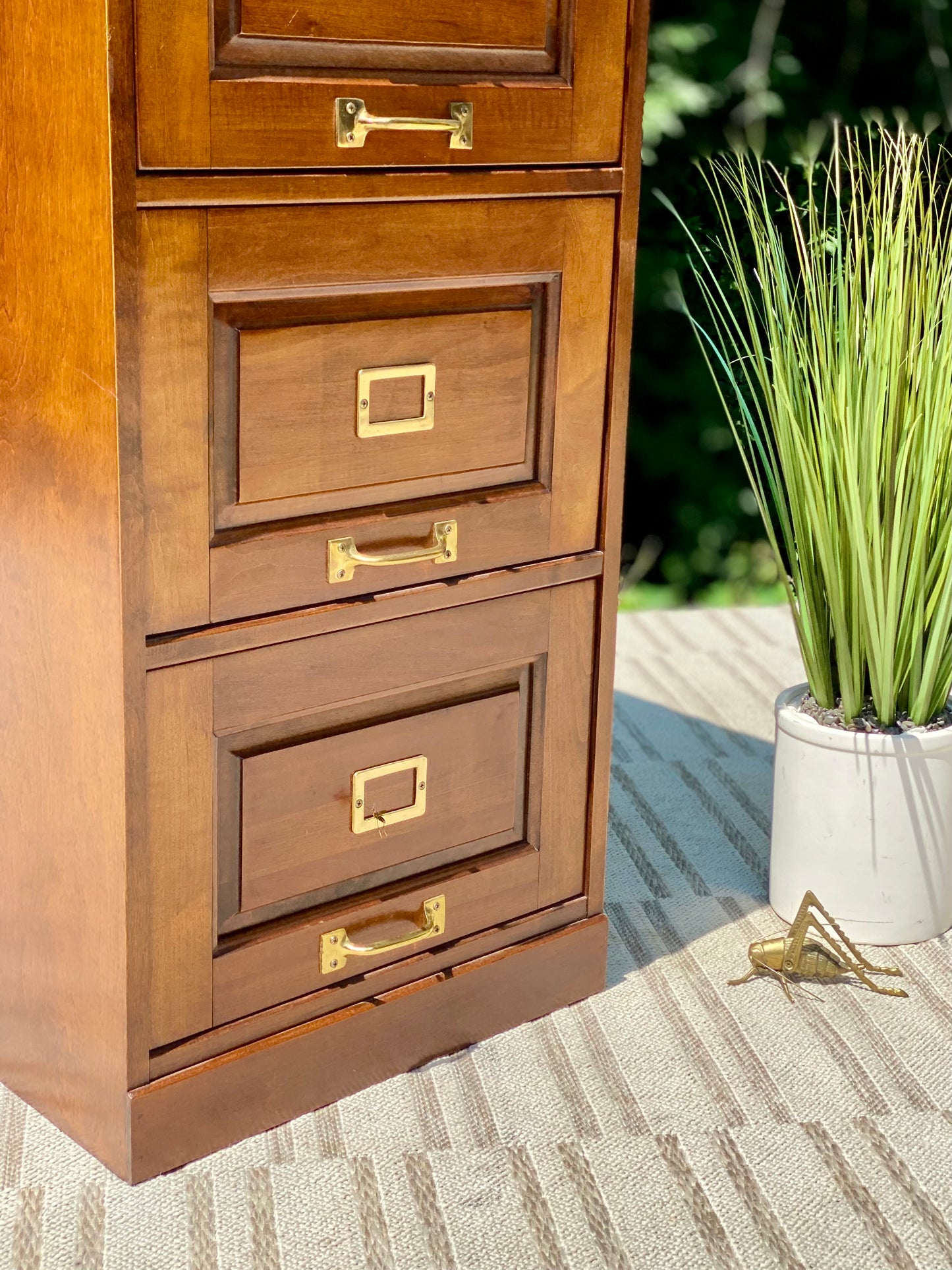 Nice Wooden 4 Drawer Filing Cabinet