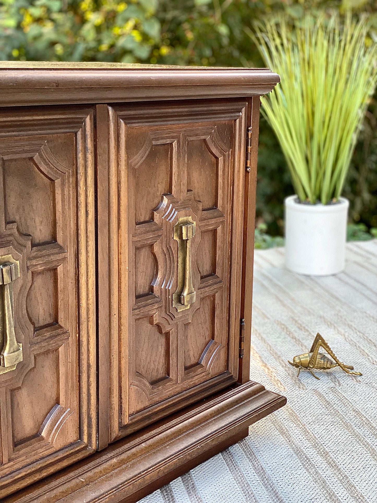Vintage Stanley Wooden Nightstand Side Table