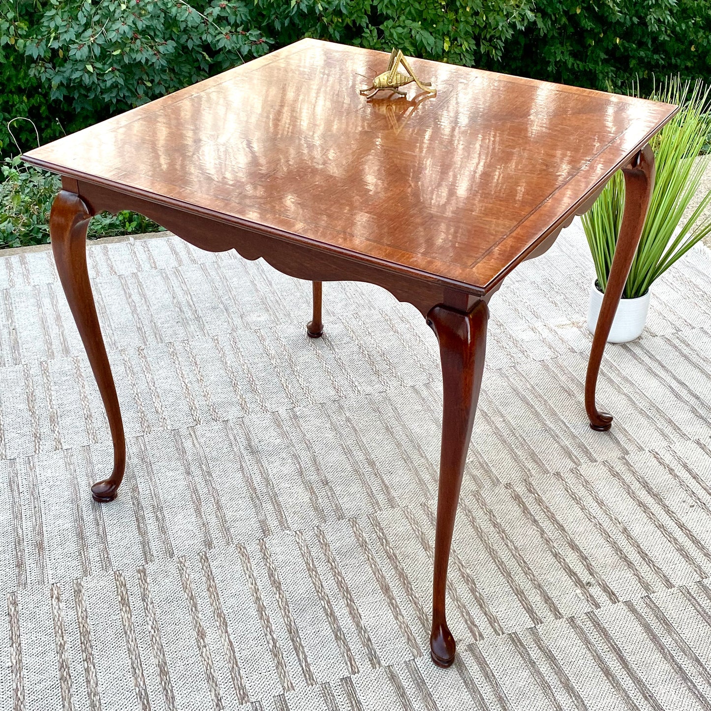 Vintage Walnut Inlay Table