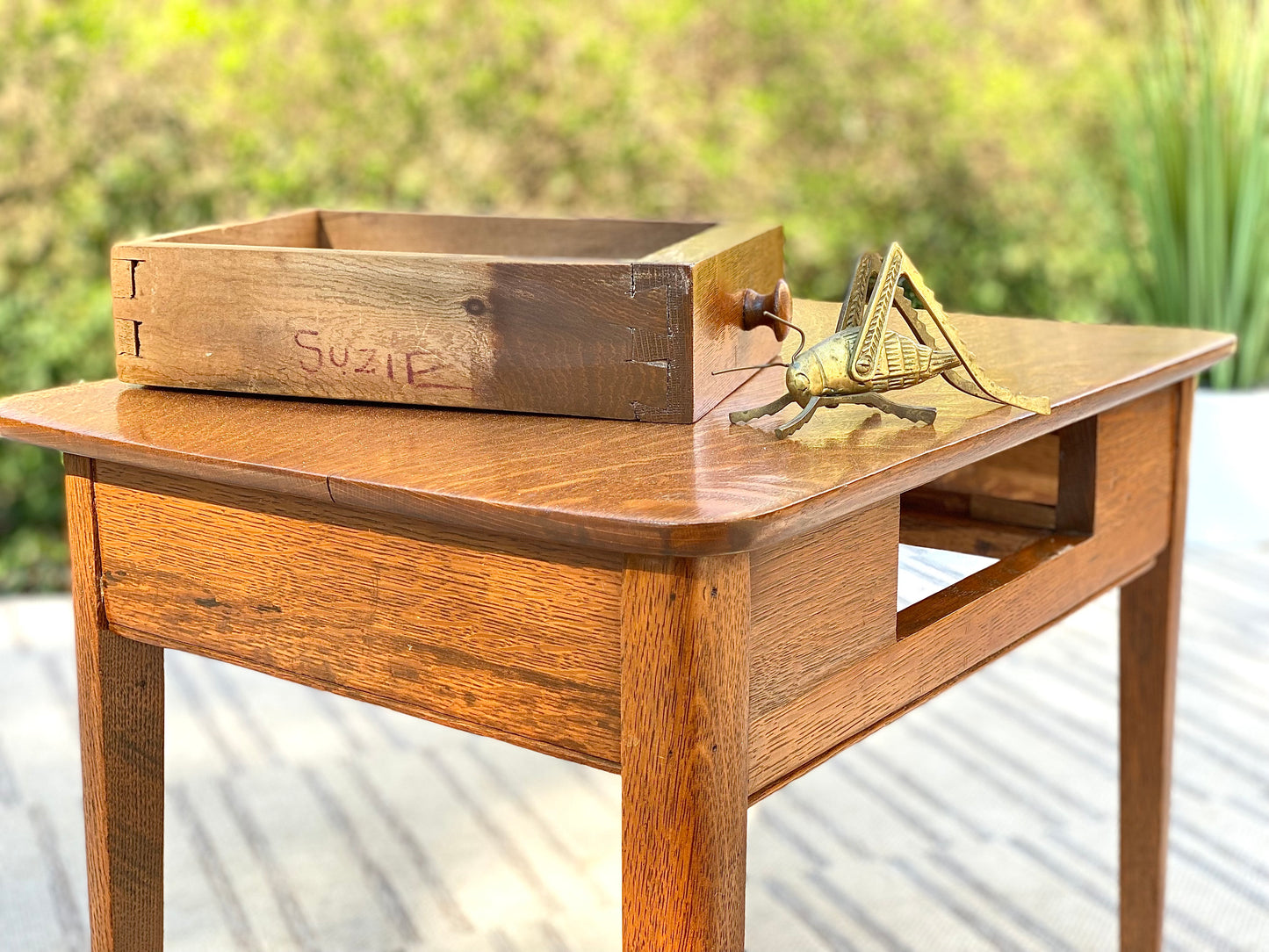 Small Vintage Oak Side Table