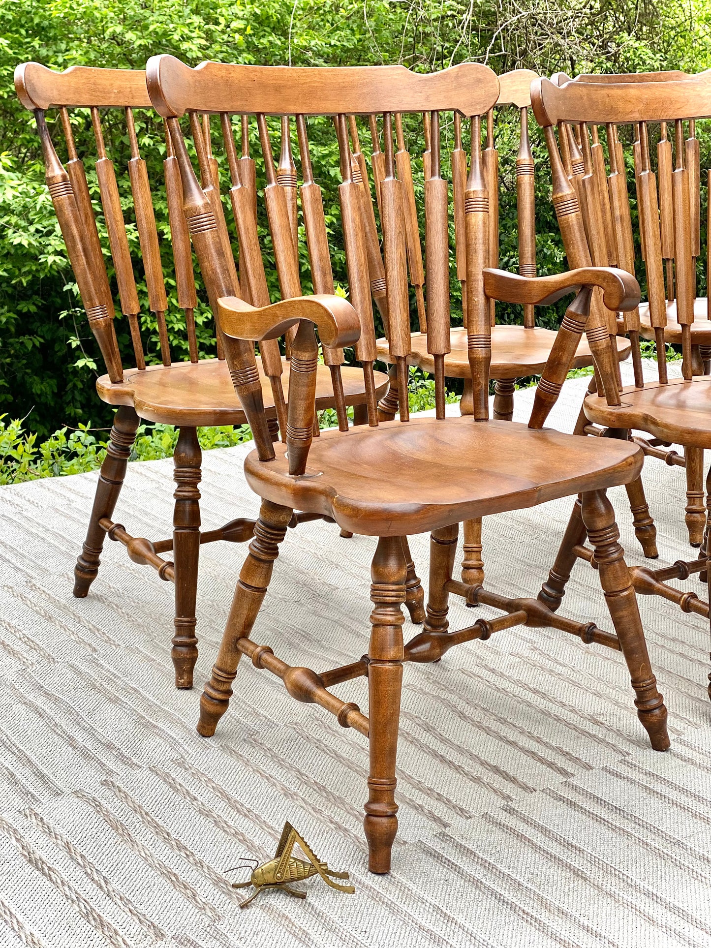 Set of 6 Temple Stuart Wooden Chairs