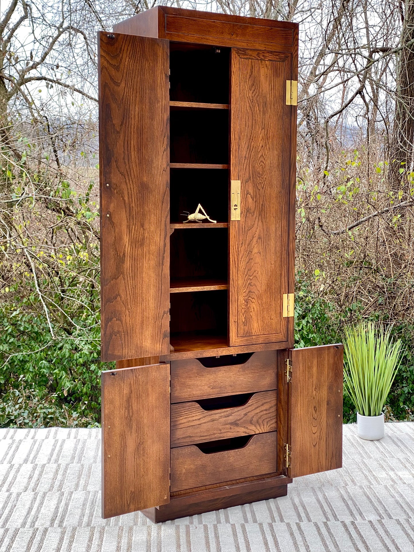 Vintage Henredon Tall Armoire Cabinet