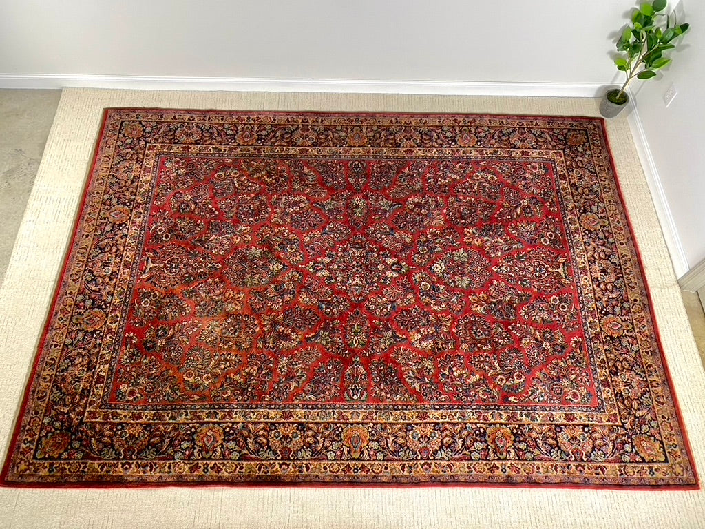 Nice Large Wool Sarouk Karastan Rug