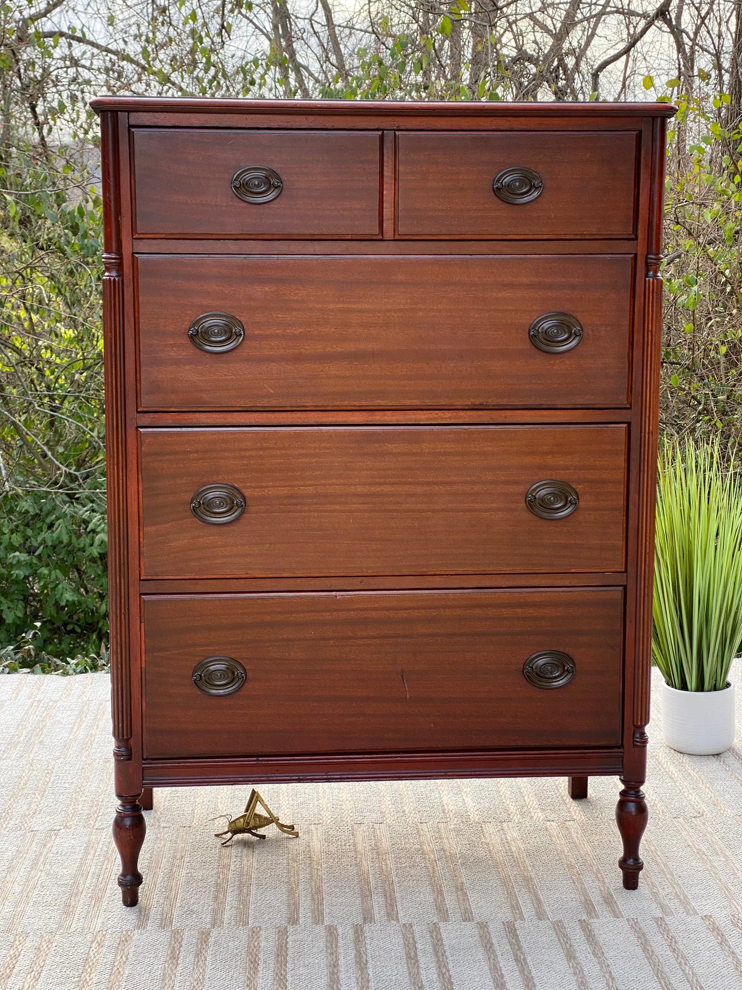 Vintage Mahogany 4 Drawer Dresser