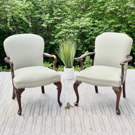 Vintage Pair of Upholstered Accent Chairs