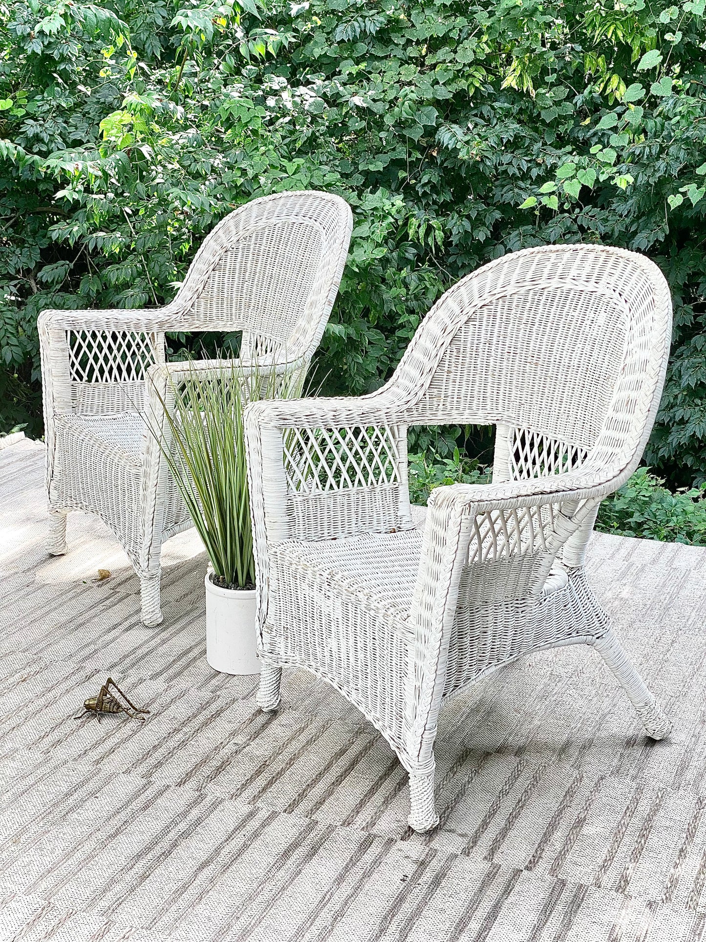 Vintage Pair of Wicker Chairs