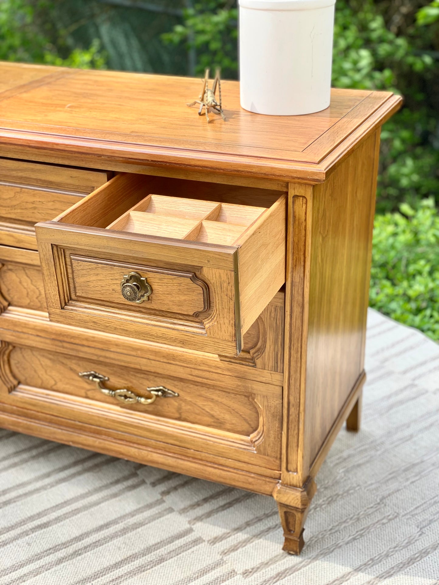 Vintage Thomasville Lowboy 7 Drawer Dresser