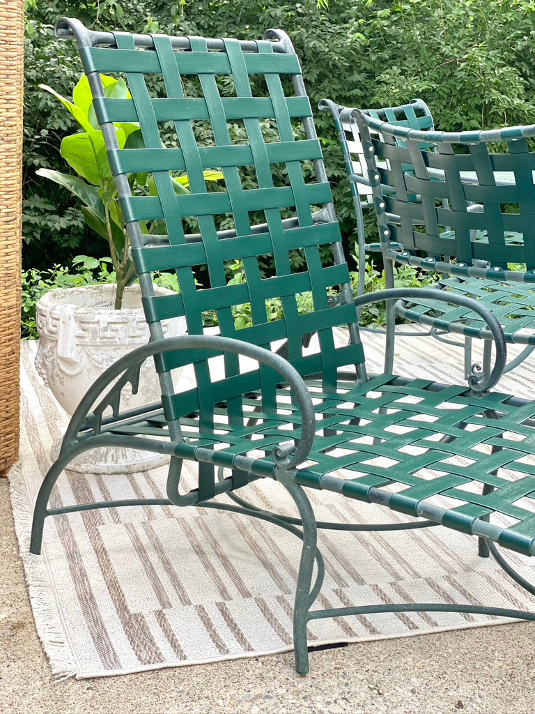 Vintage Green Outdoor Patio Brown Jordan 6 Piece Set