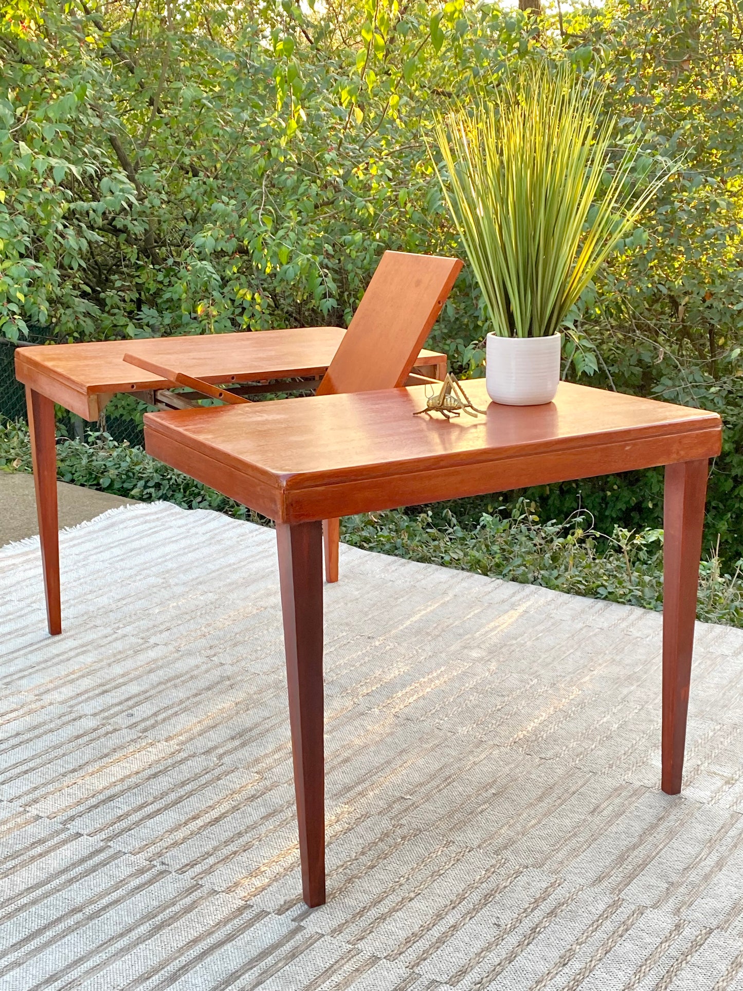 Vintage MCM Wooden Table w/ Leaf