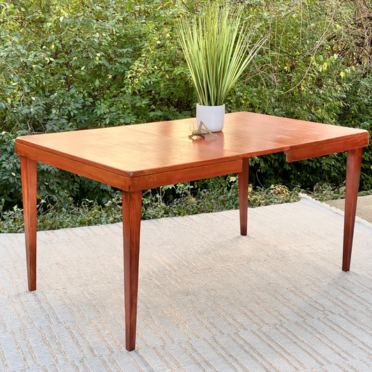 Vintage MCM Wooden Table w/ Leaf