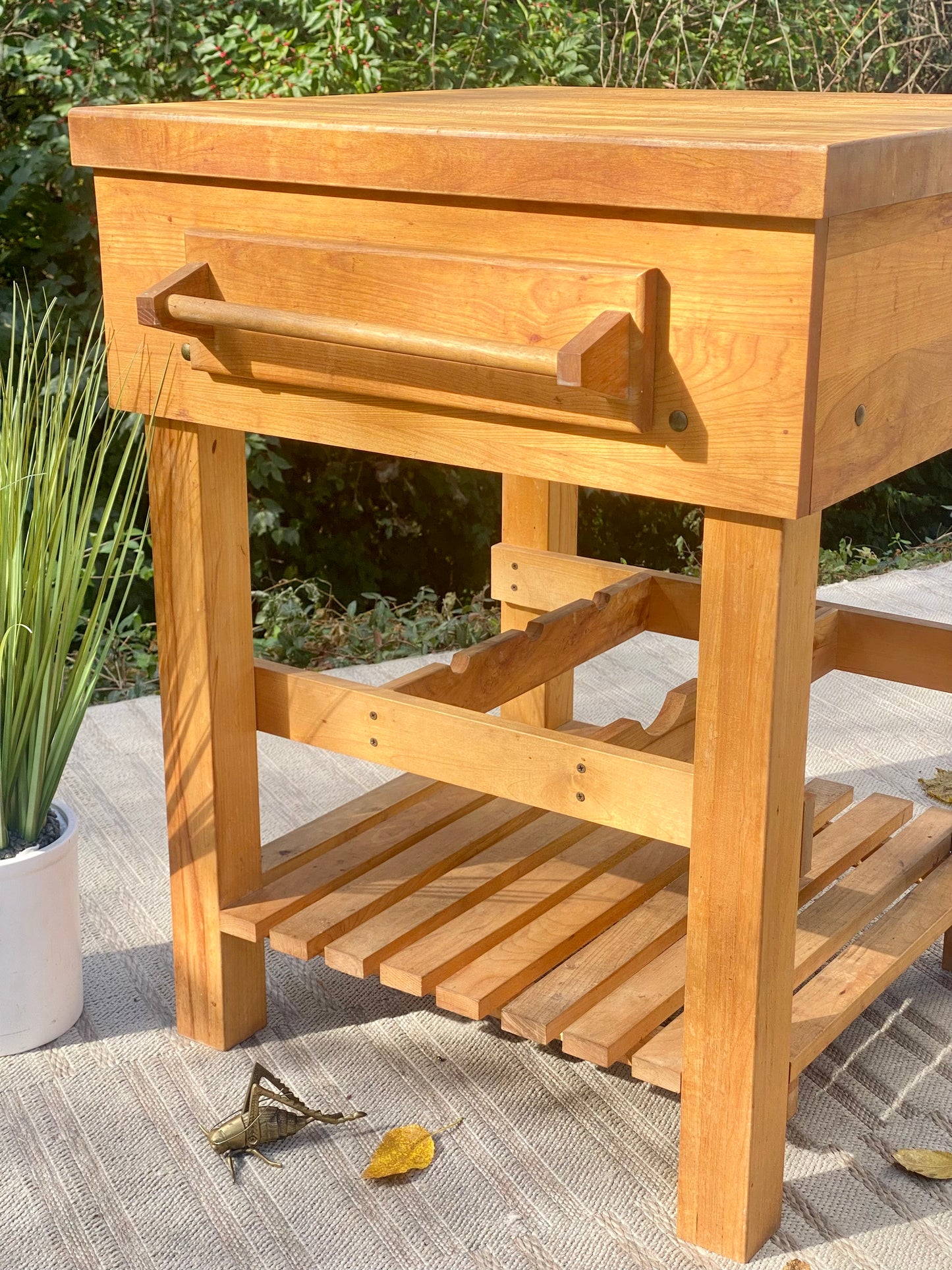 Vintage Butcher Block Island