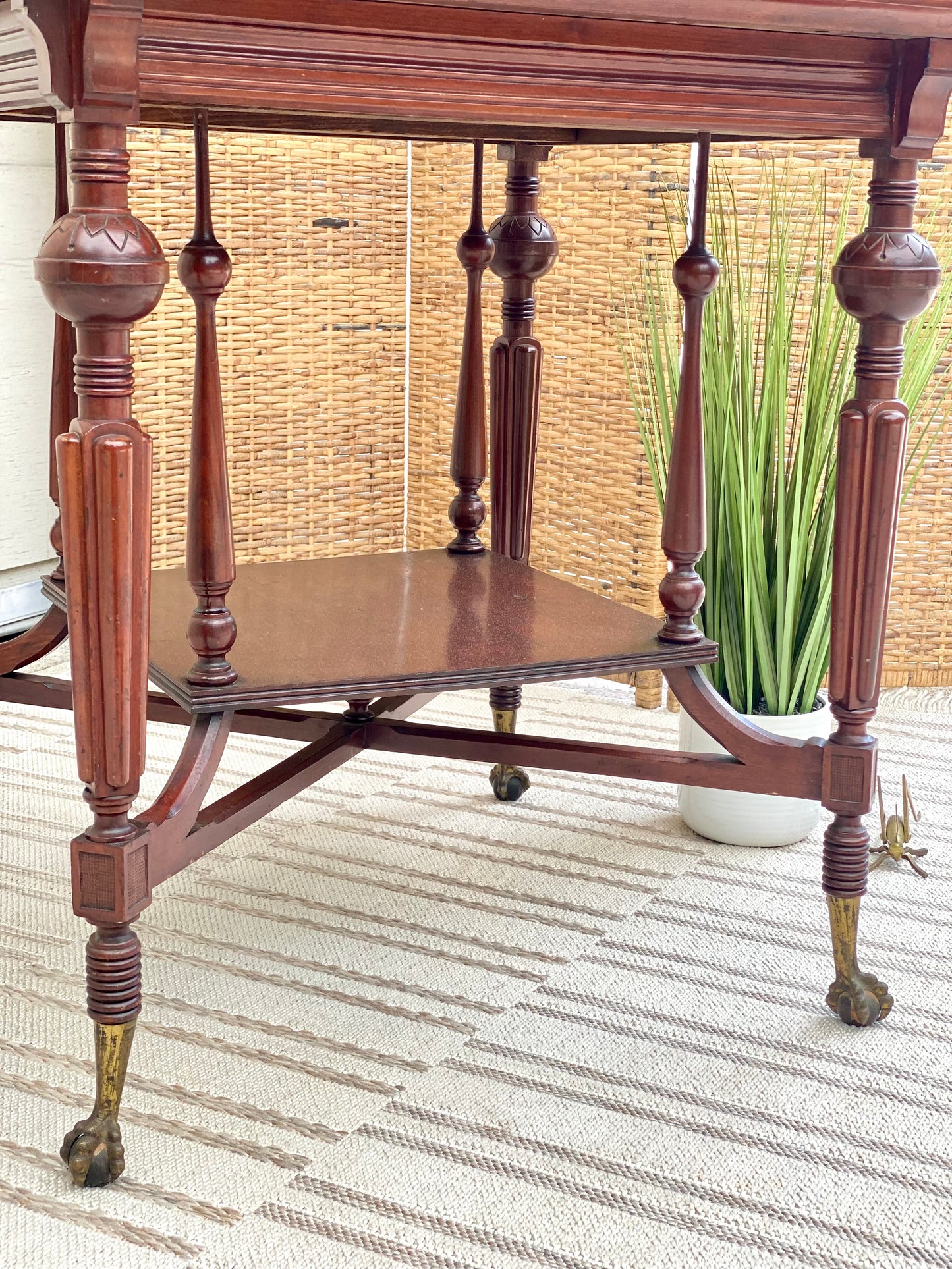 Antique Cherry Claw Foot Table