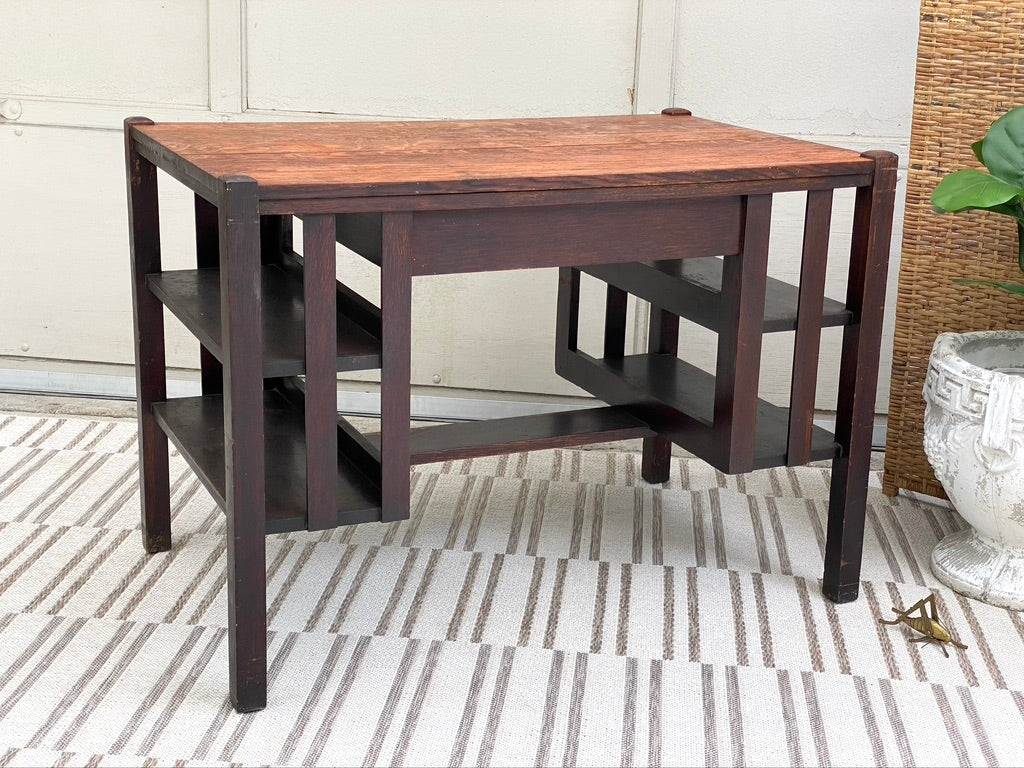 Antique Mission Style Oak Desk