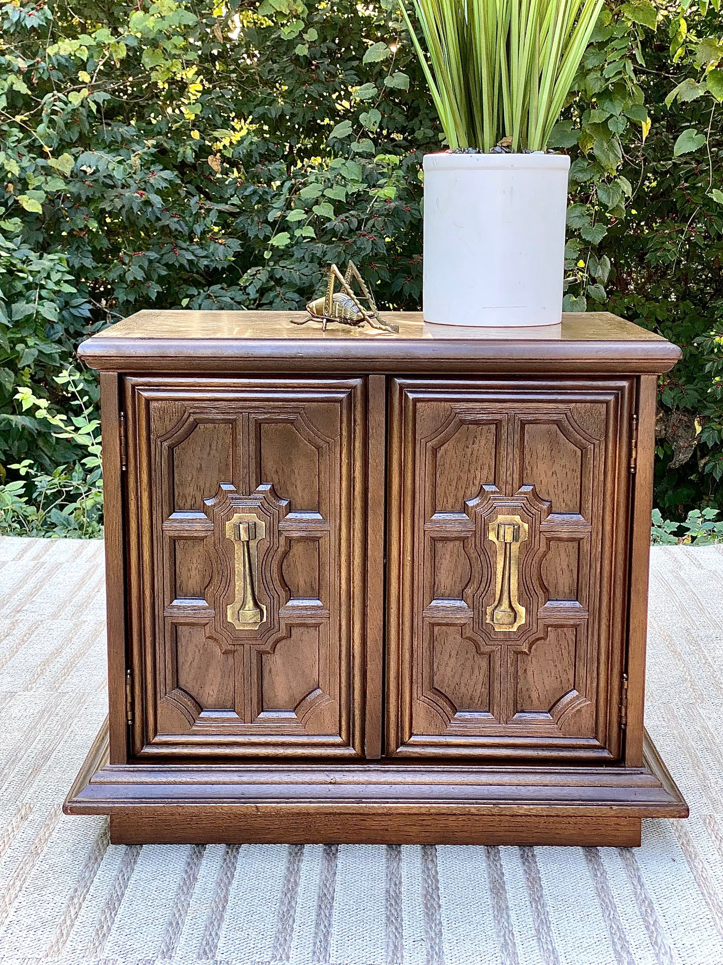 Vintage Stanley Wooden Nightstand Side Table