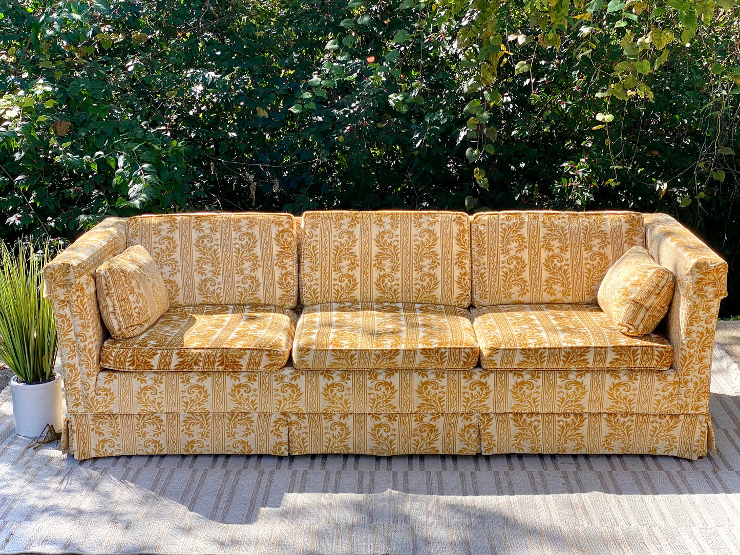 Vintage MCM Upholstered Sofa Couch