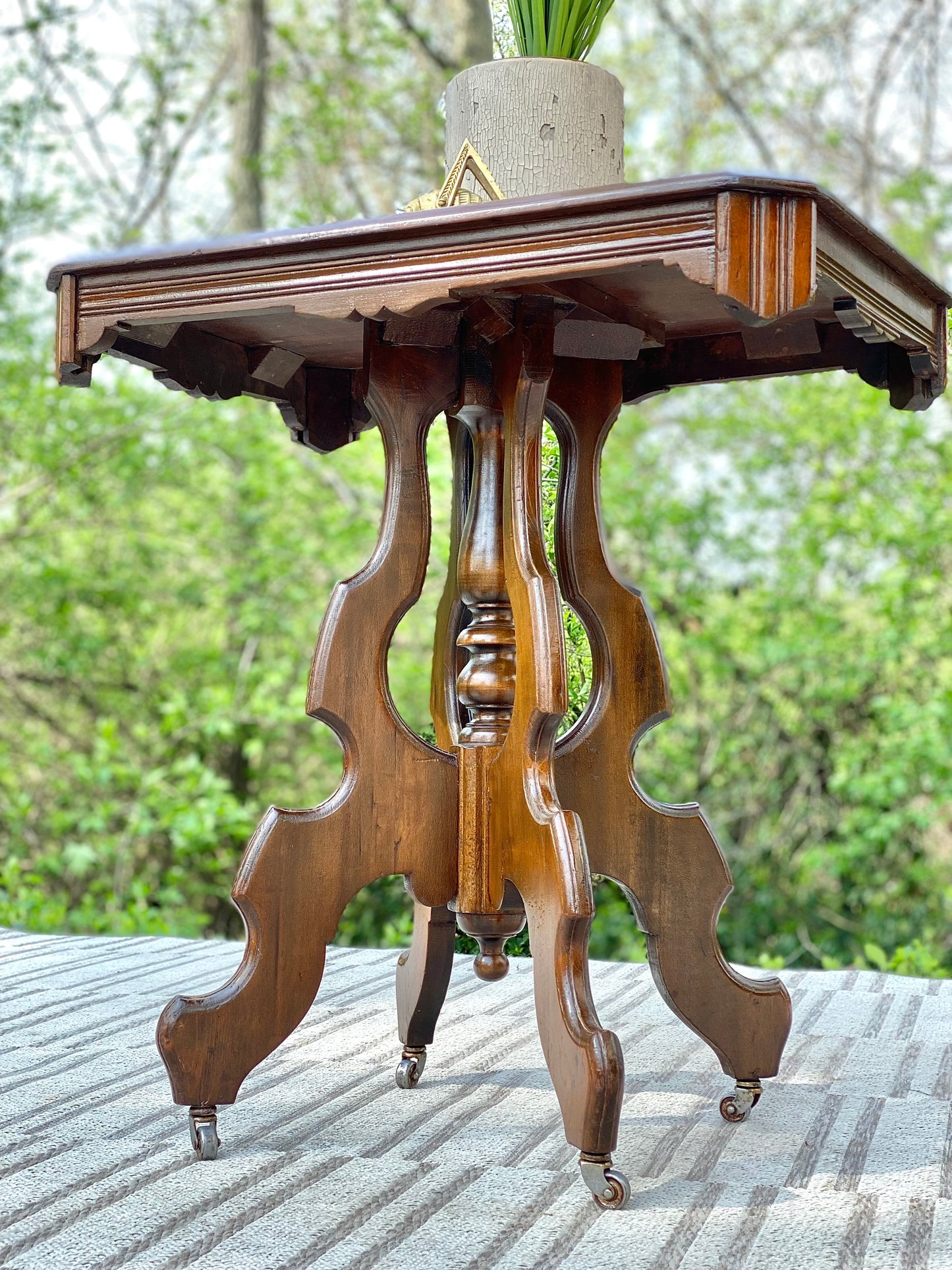 Vintage Plant Stand Side Table