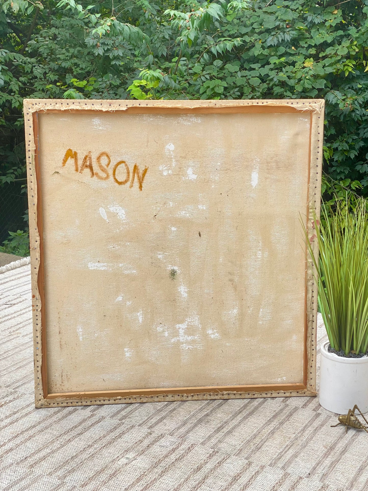 Vintage MCM Signed Abstract Artwork Painting