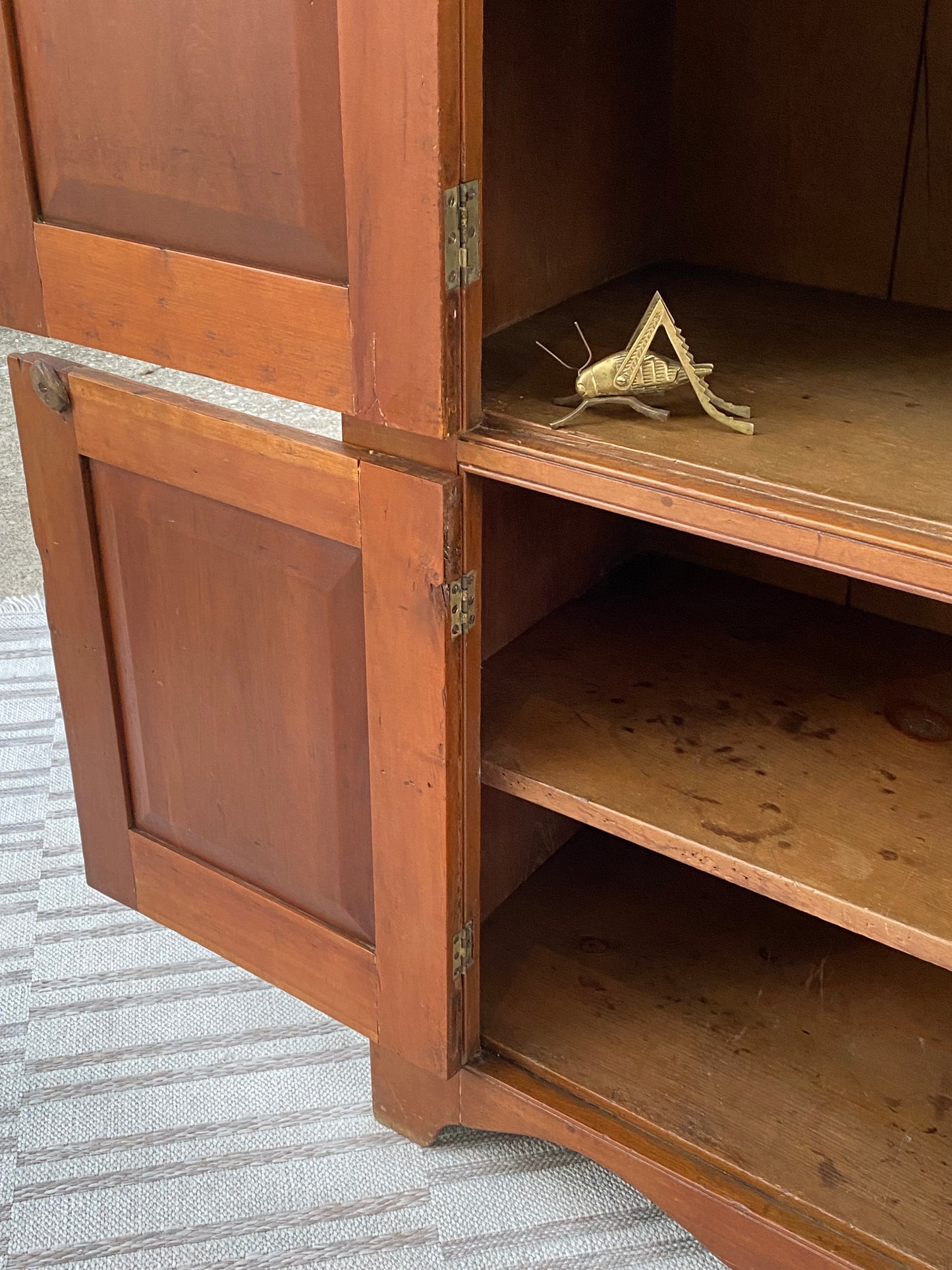 Beautiful Vintage Solid Cherry Farmhouse Cabinet