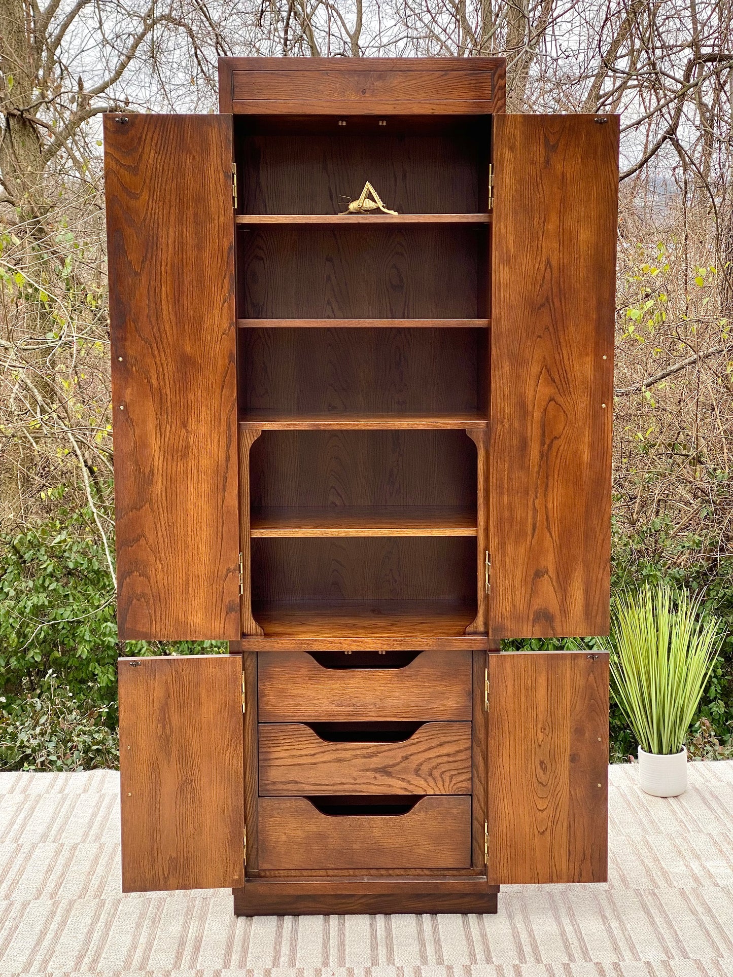 Vintage Henredon Tall Armoire Cabinet