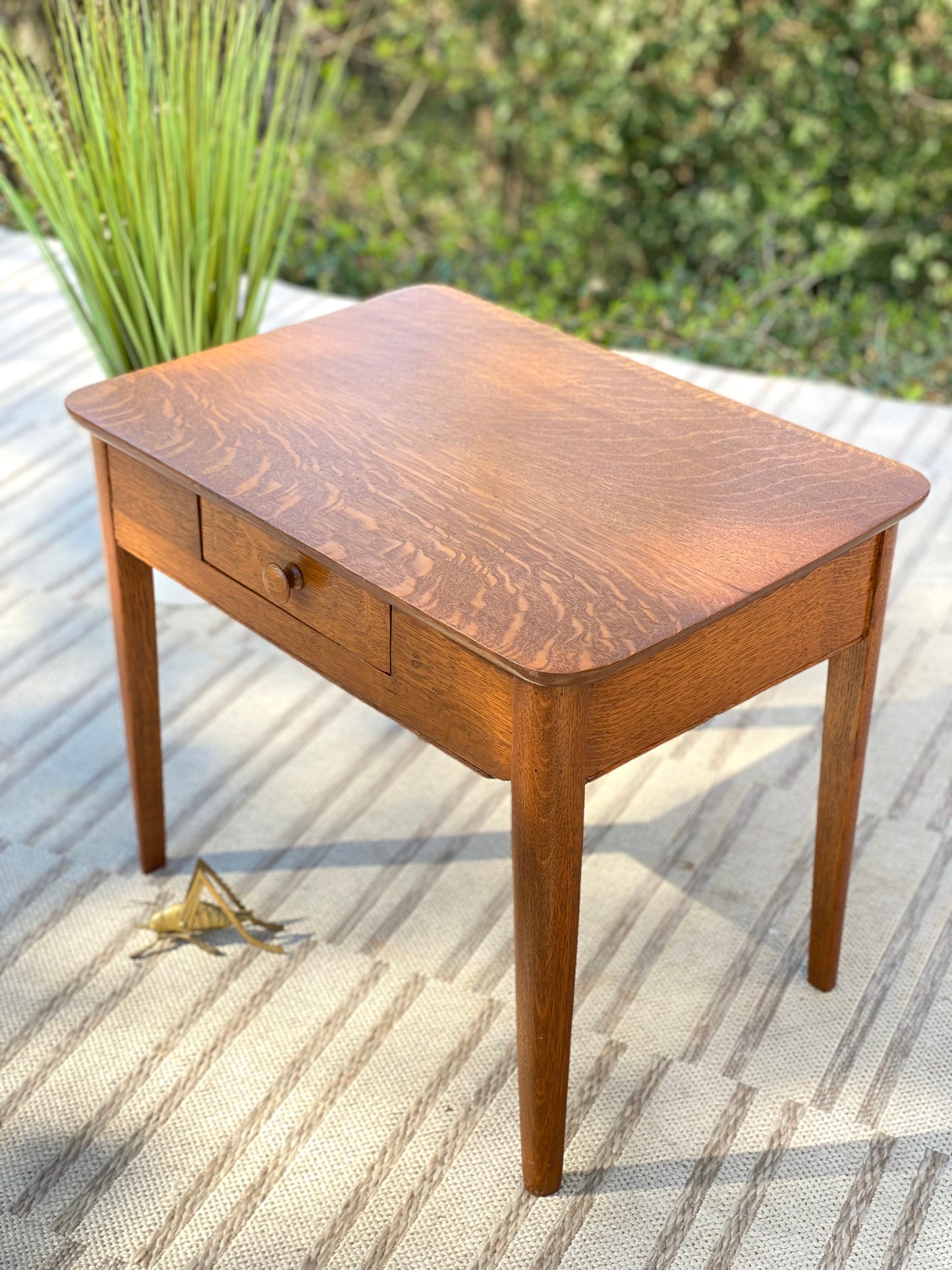 Small Vintage Oak Side Table