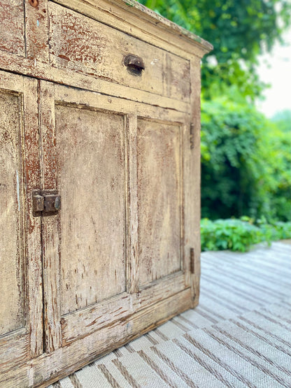 Antique Rustic Painted Cabinet