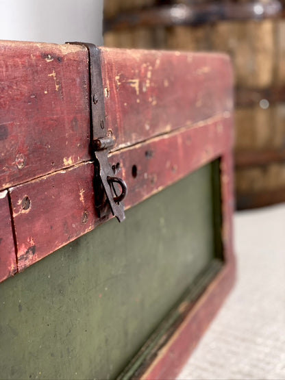 Antique Painted Travel Trunk