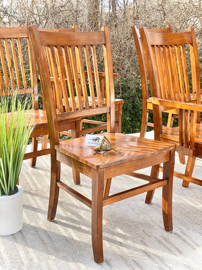 Set of 6 Wooden Arts & Crafts Style Chairs