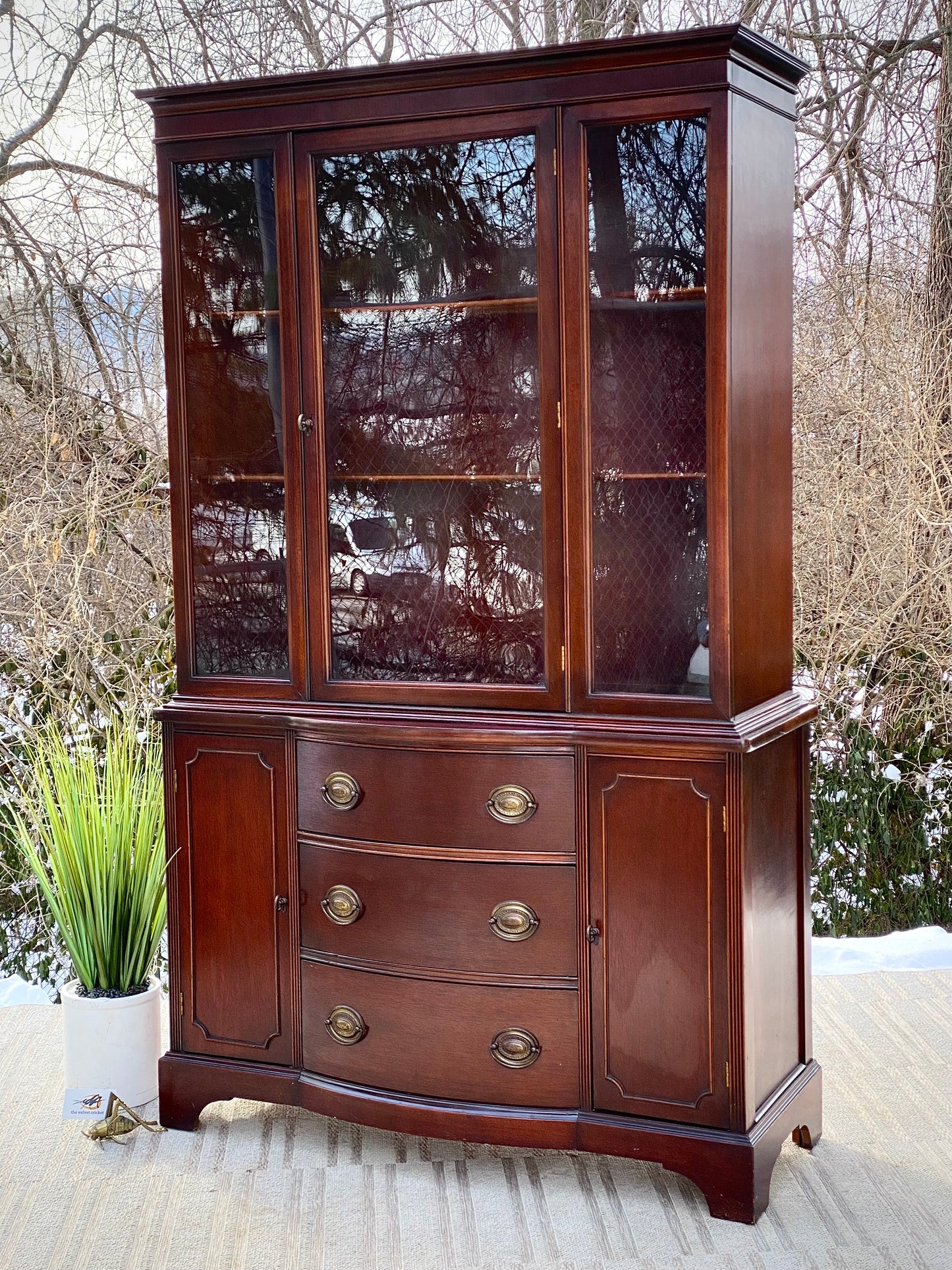 Vintage Federal Mahogany Hutch