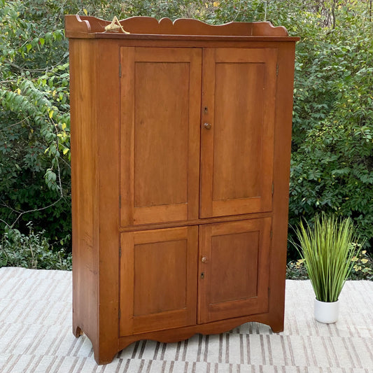 Beautiful Vintage Solid Cherry Farmhouse Cabinet