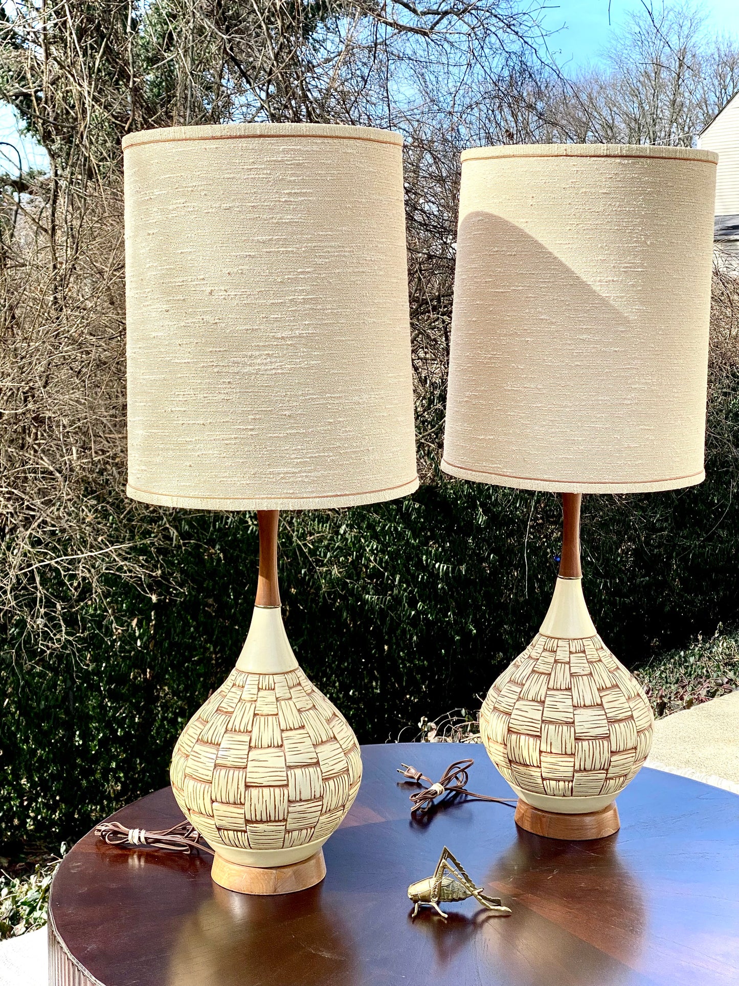 Pair of Vintage MCM Mid Century Lamps