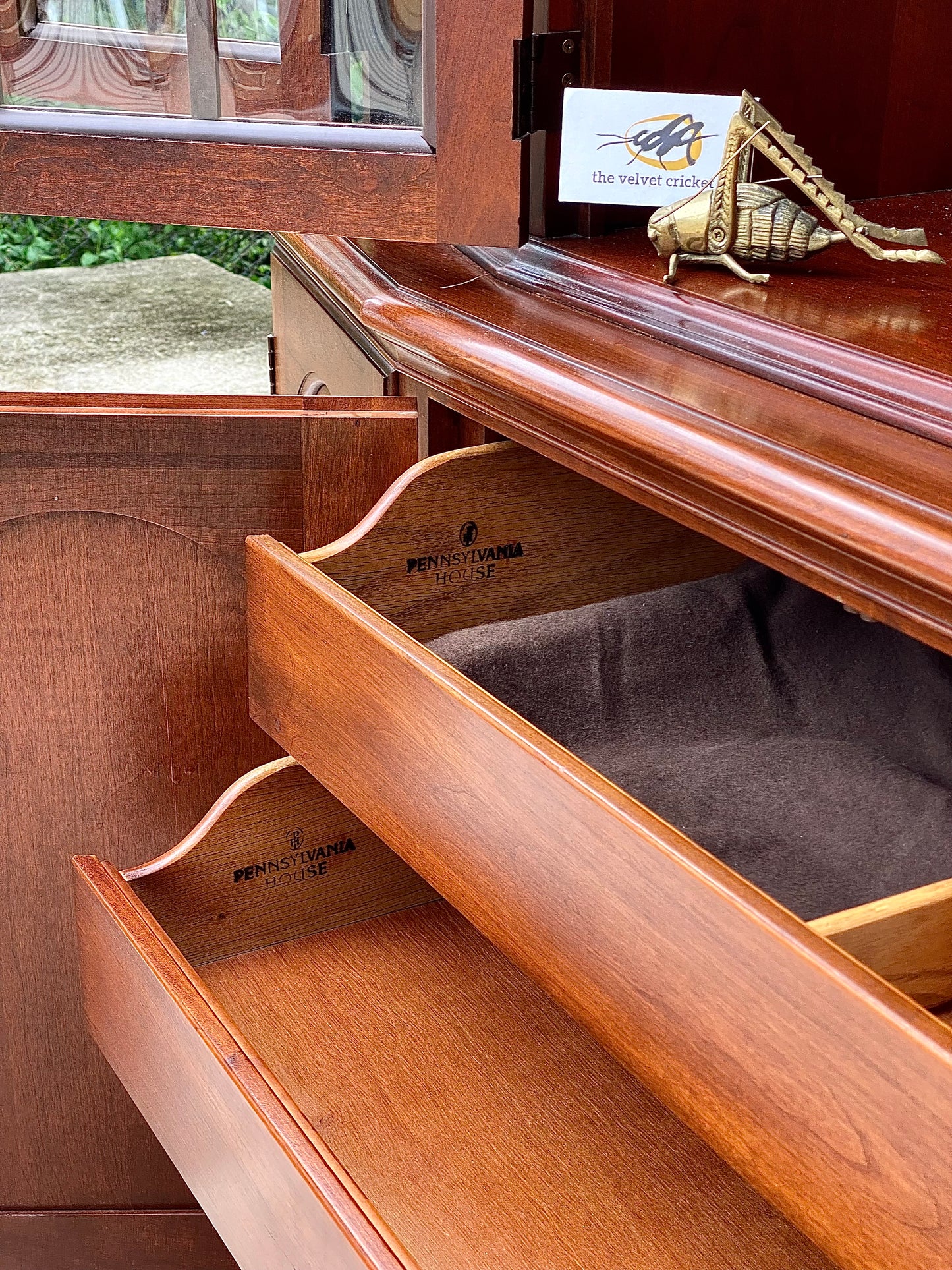 Beautiful Pennsylvania House Cherry Display Hutch