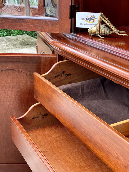 Beautiful Pennsylvania House Cherry Display Hutch