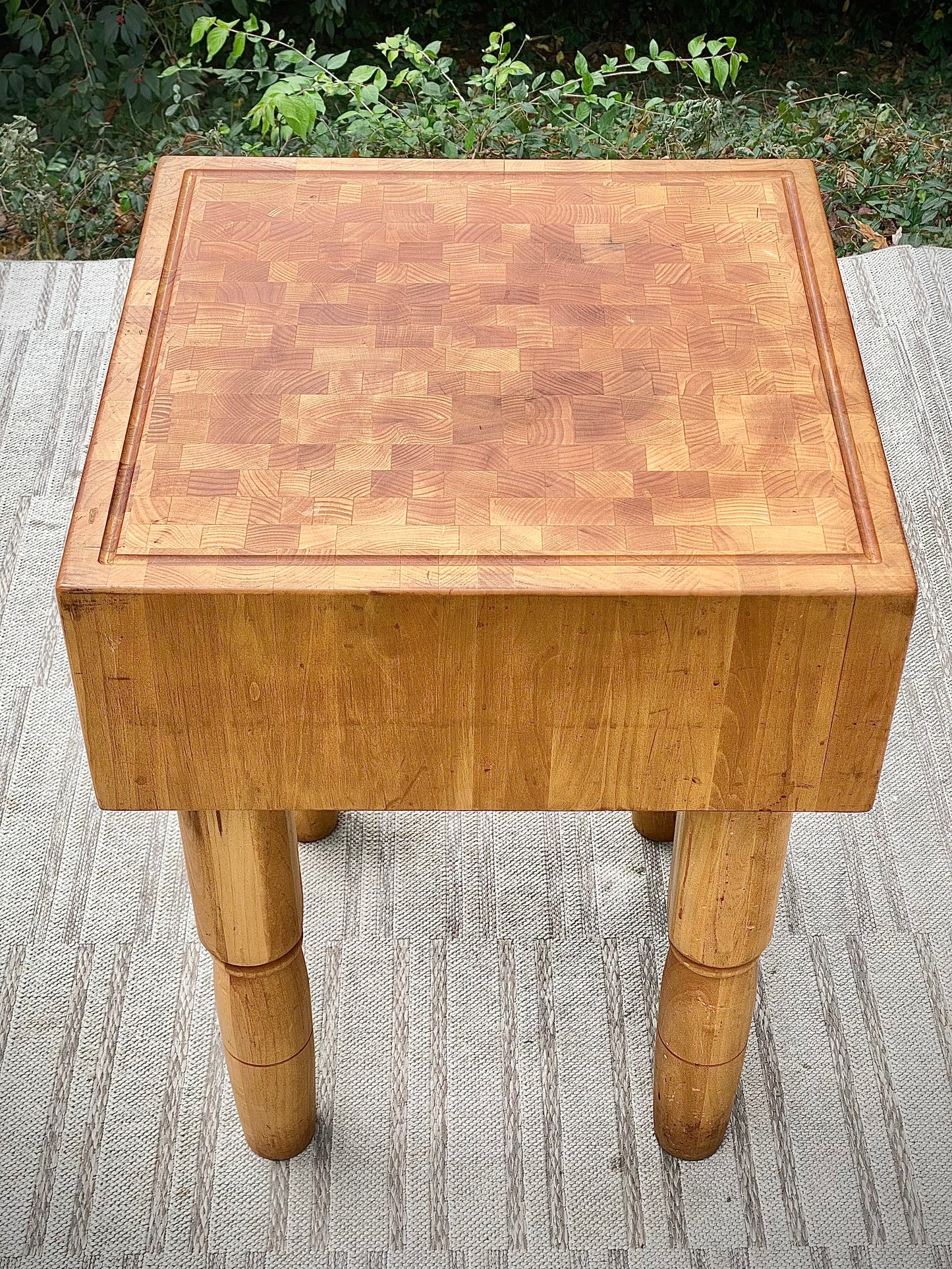 Vintage Wooden Butcher Block