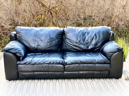 Nice Black Leather Sofa Couch by Sofa Express