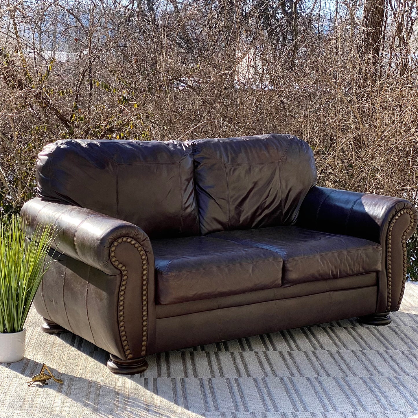 Nice Brown Leather Sofa Couch